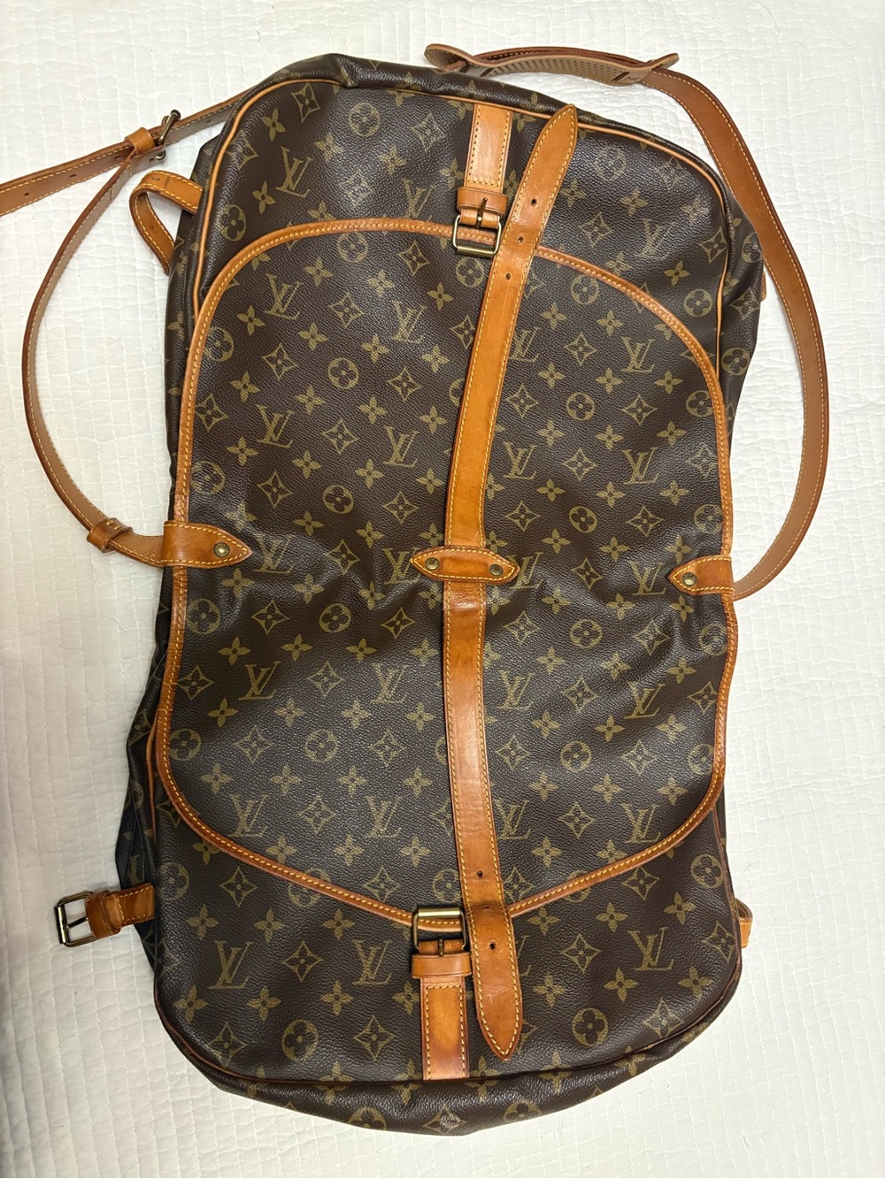 Louis Vuitton Monogram Canvas Crossbody Bag in Brown and Tan - Picture 12 of 16